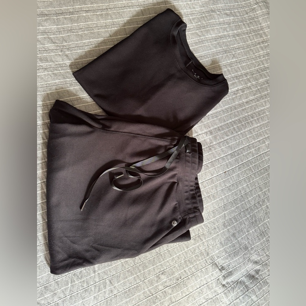 Lane Bryant Livi Ribbed matching set black 22/24